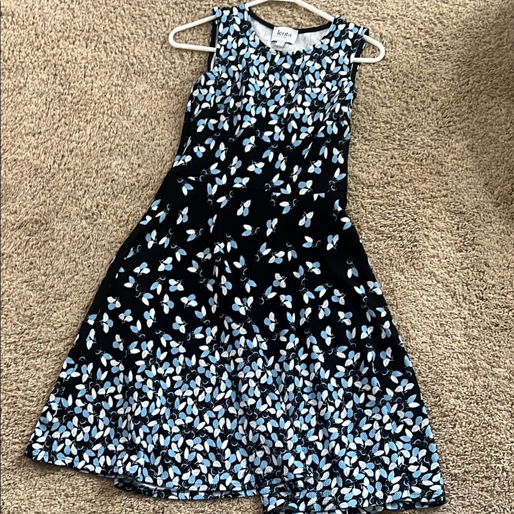 Women’s Floral Dress in Black and Blue